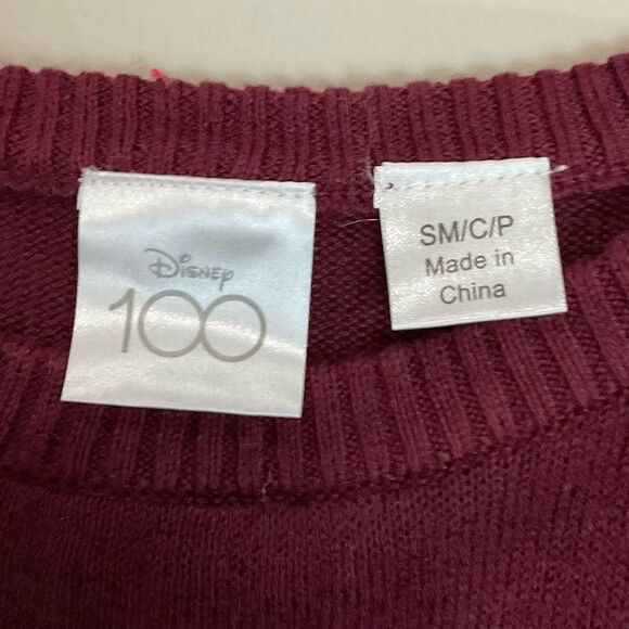Darth Vader Christmas Sweater NWT Sz S Maroon Holiday Disney 100 Crewneck Unisex - Picture 4 of 9